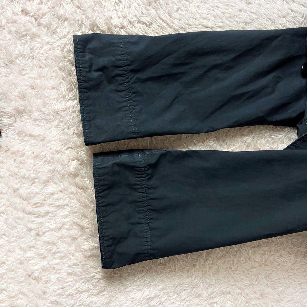 タトラス トレンチコート ロゴワッペン 2WAY フード ネイビー 紺 S