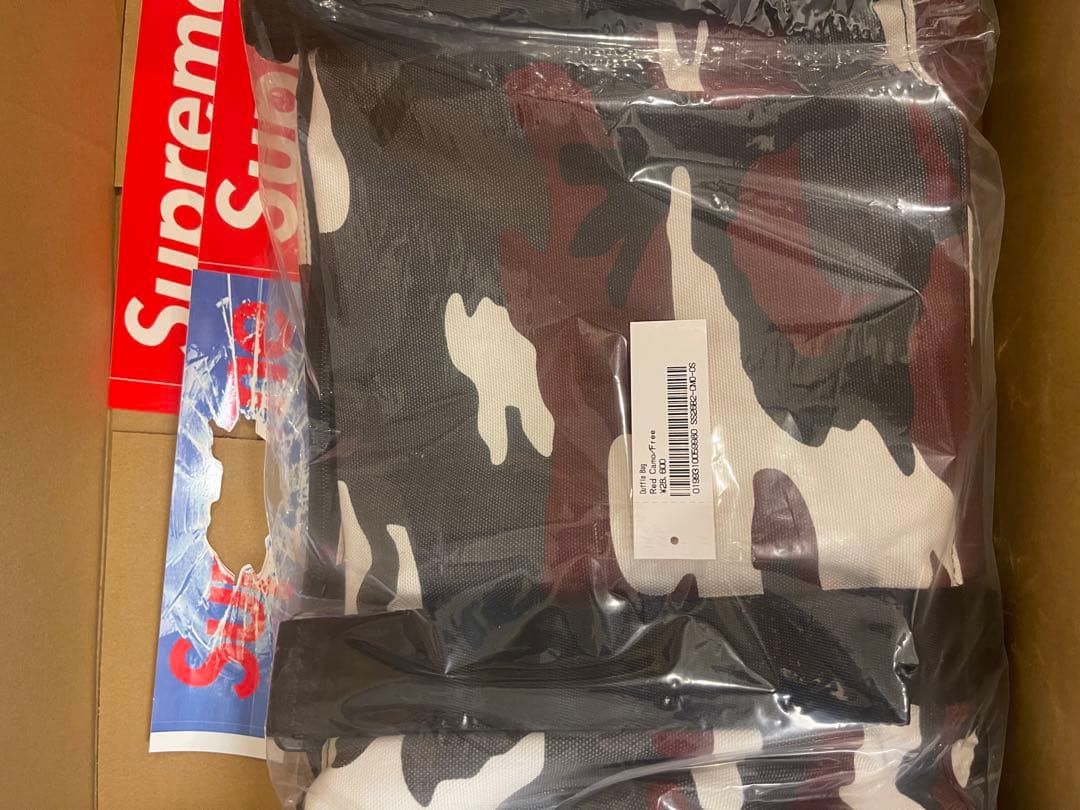 バッグ Supreme Duffle Bag black Red Camo 26ss