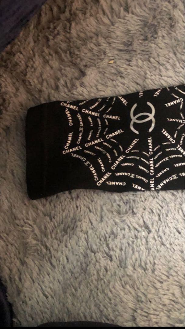 CHANEL 黒 半袖Tシャツ ロゴプリント