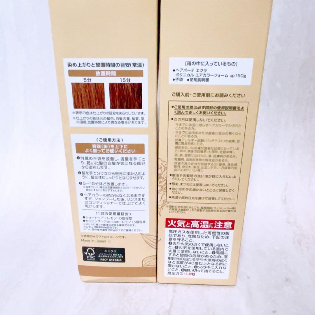 ak☆未使用☆２本 ヘアボーテエクラ エアカラーフォーム up ライトブラウン