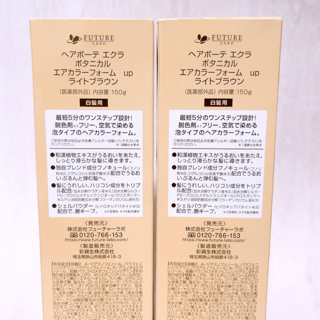 ak☆未使用☆２本 ヘアボーテエクラ エアカラーフォーム up ライトブラウン