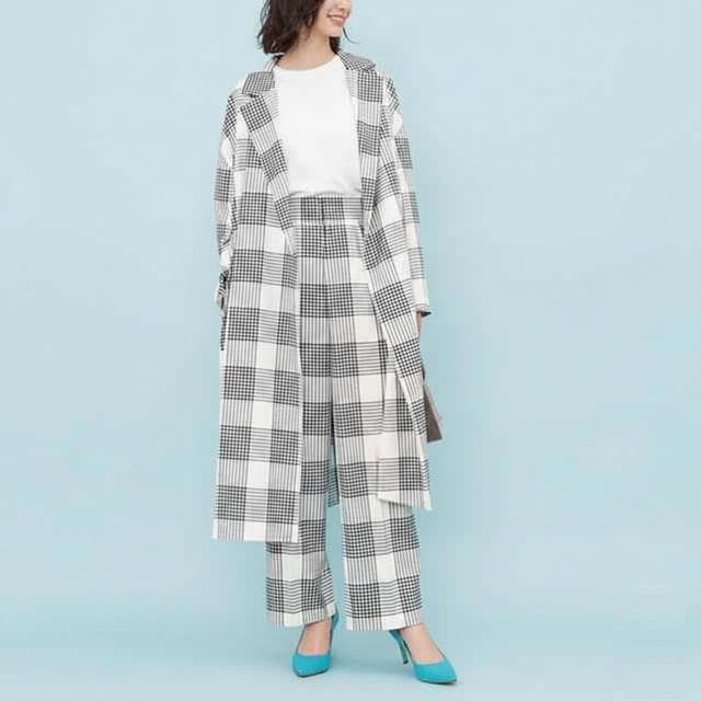【34100円／薄手春コート】アダムエロペ×ALMODE社別注生地　コート