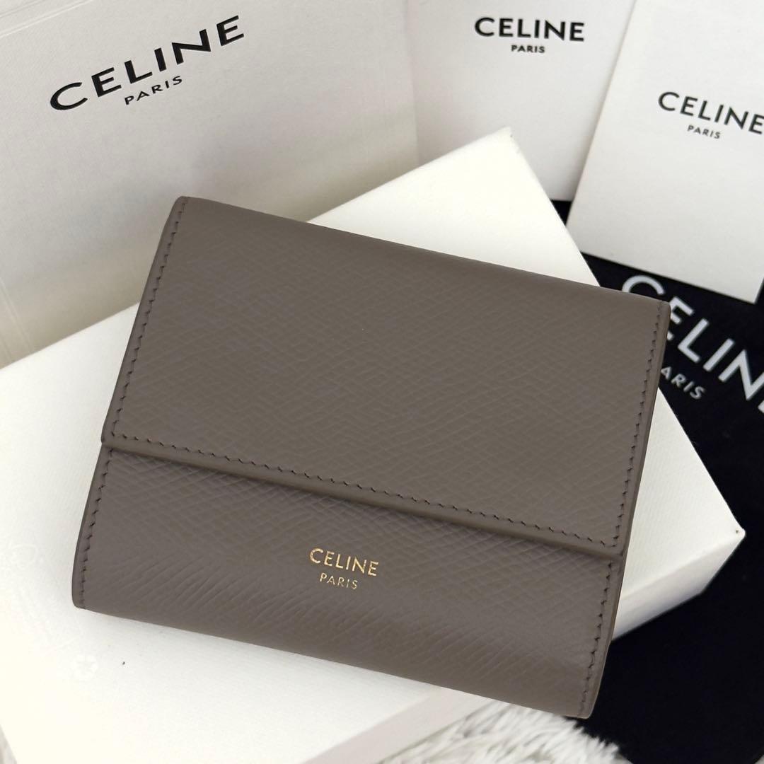 極上美品⭐️CELINE セリーヌ トリフォールドウォレット 財布 カーフレザー