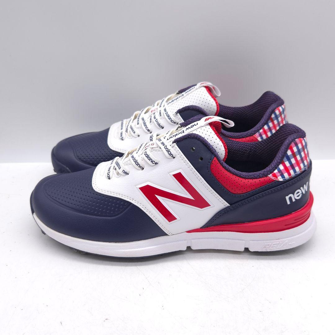 美品 new balance ニューバランス ゴルフシューズ 24.5cm