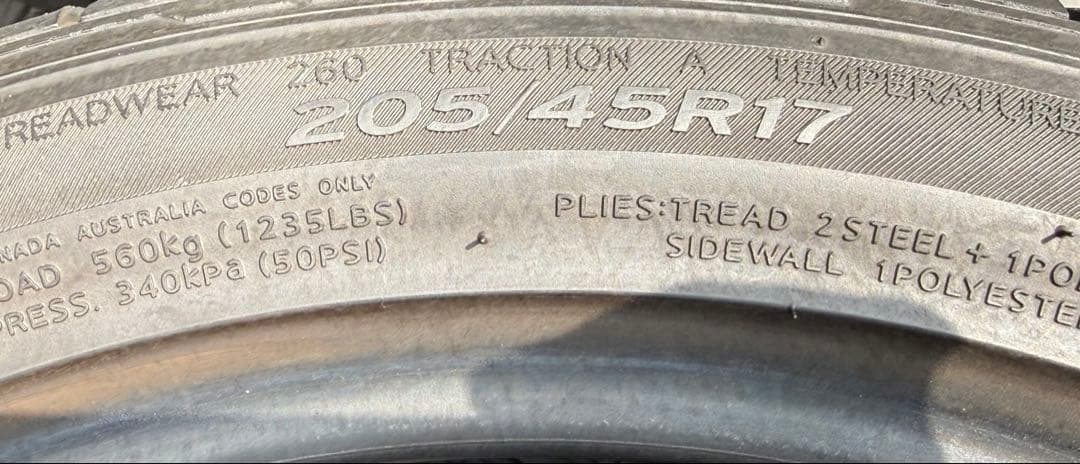 4️⃣ 205/45R17 HANKOOK VENTUS S1 evo3 2023年