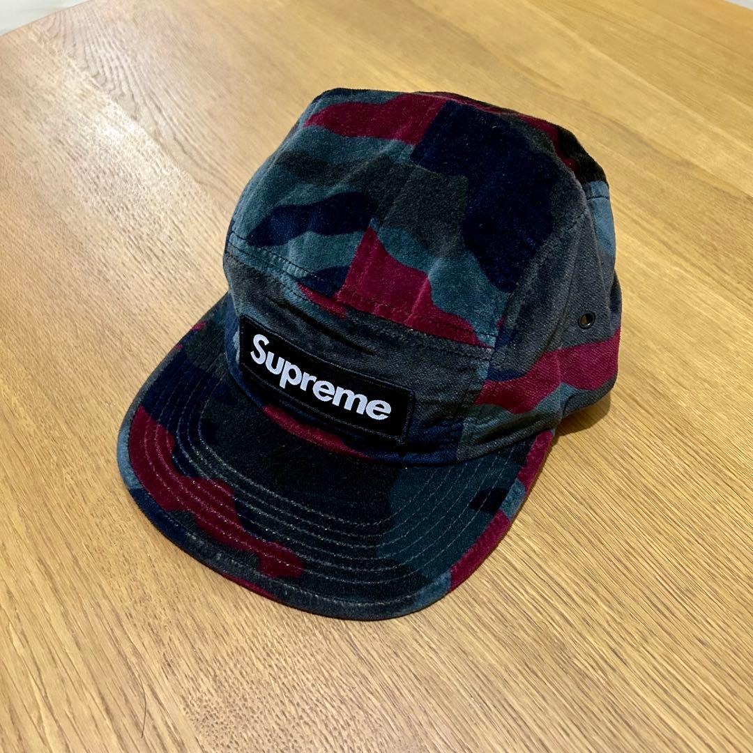 帽子 13AW Supreme Velvet Camo Camp Cap