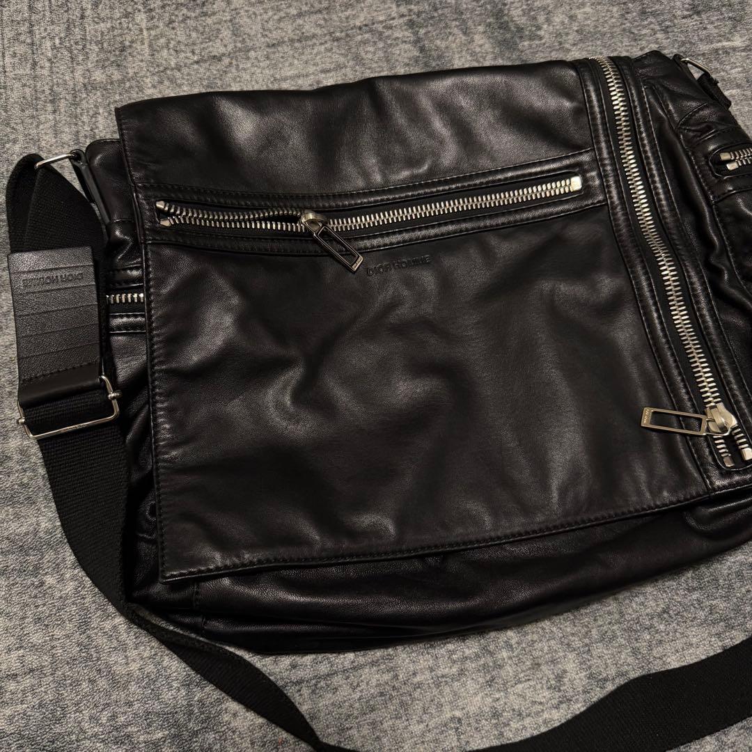dior homme ラムレザー ショルダーバッグ