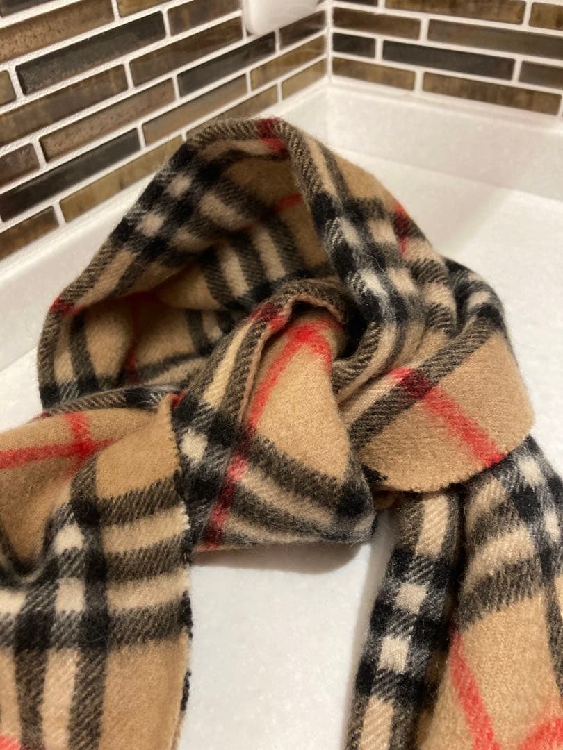 Burberry カシミヤ100% ノバチェック柄　マフラー イングランド製