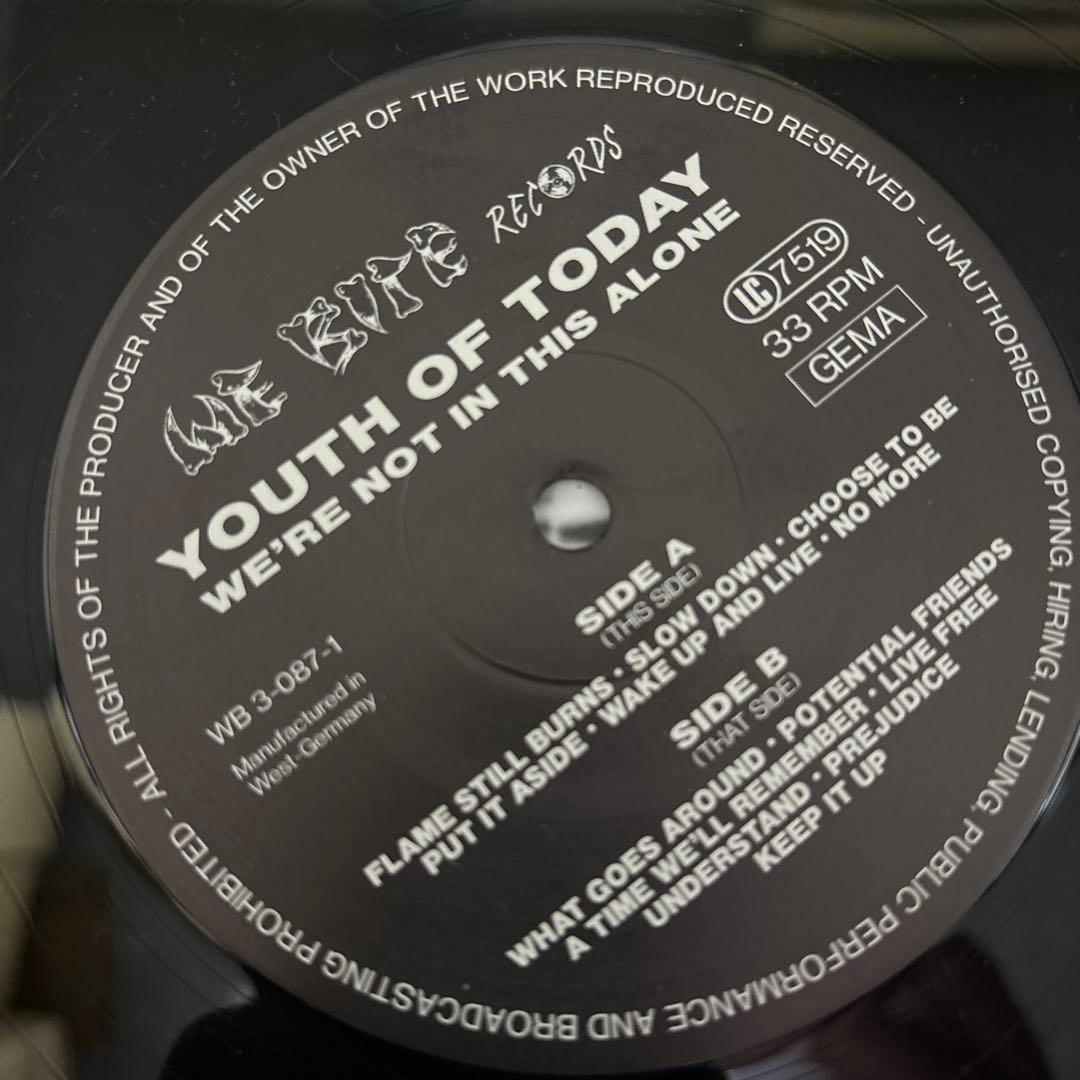 祝来日！ YOUTH OF TODAY 激レアWE BITE盤 レコード 希少品
