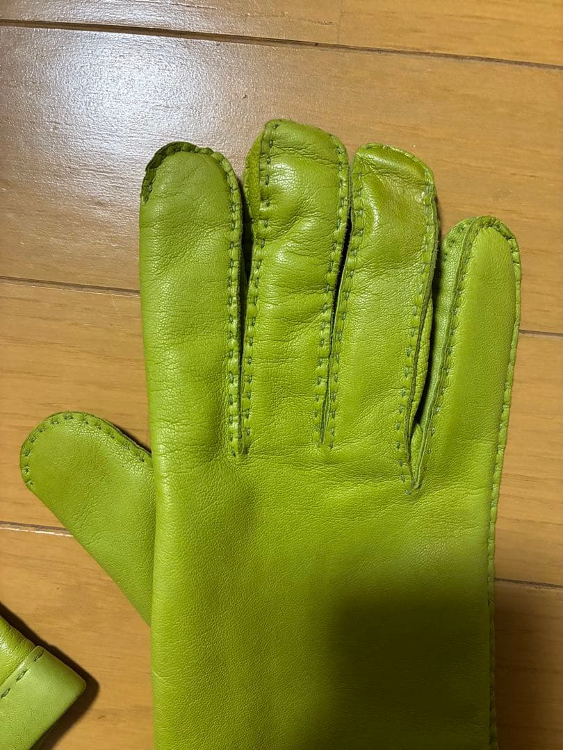 メローラ　レザー手袋 ライムグリーン　8サイズ