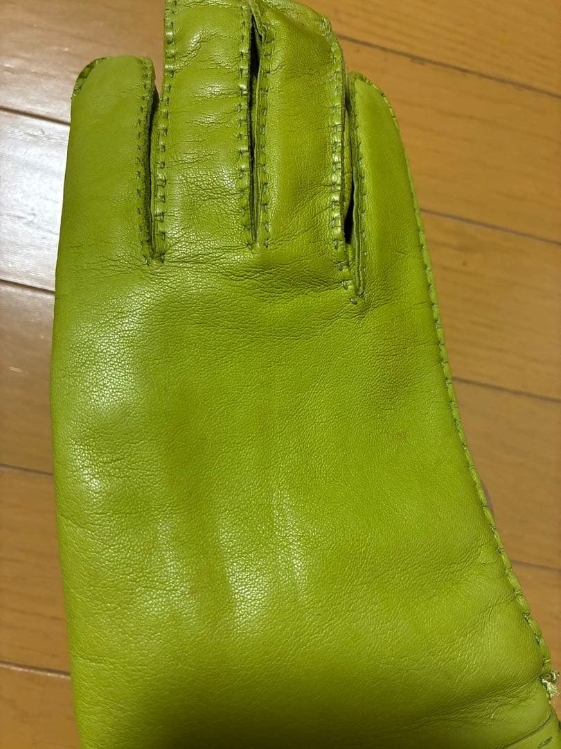 メローラ　レザー手袋 ライムグリーン　8サイズ