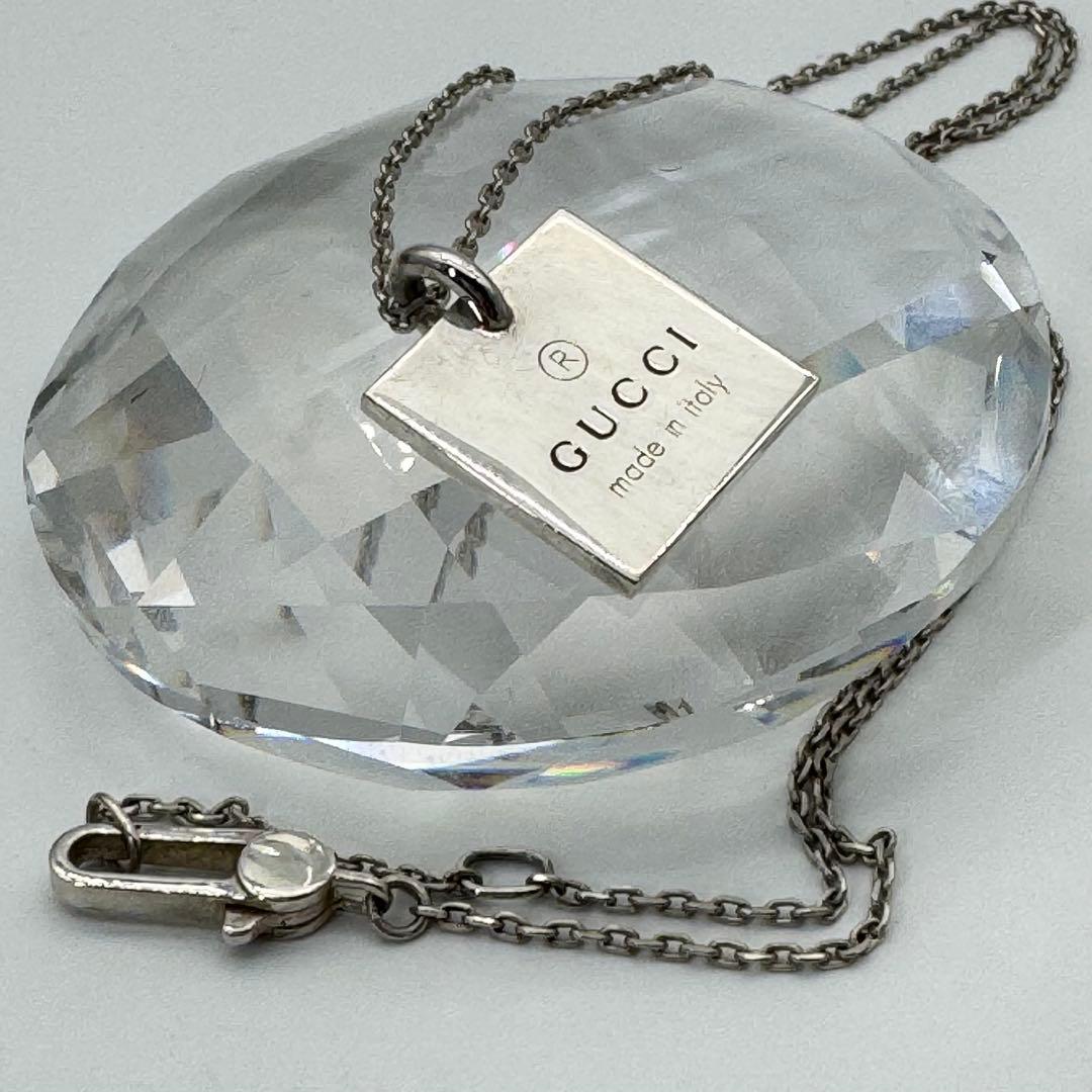 グッチ GUCCI プレートネックレス シルバー925 ユニセックス 美品