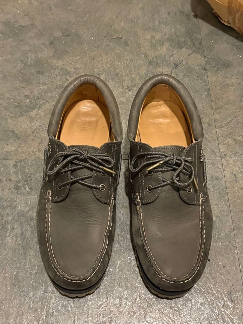 Timberlandグレー デッキシューズ オーセンティックボート シューズ