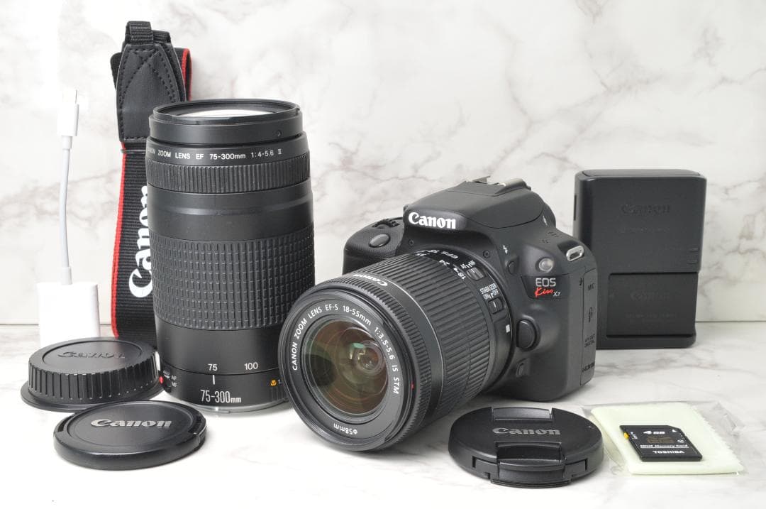 使用少なめ❣️Canon EOS Kiss X7⭐️ダブルレンズ スマホ転送