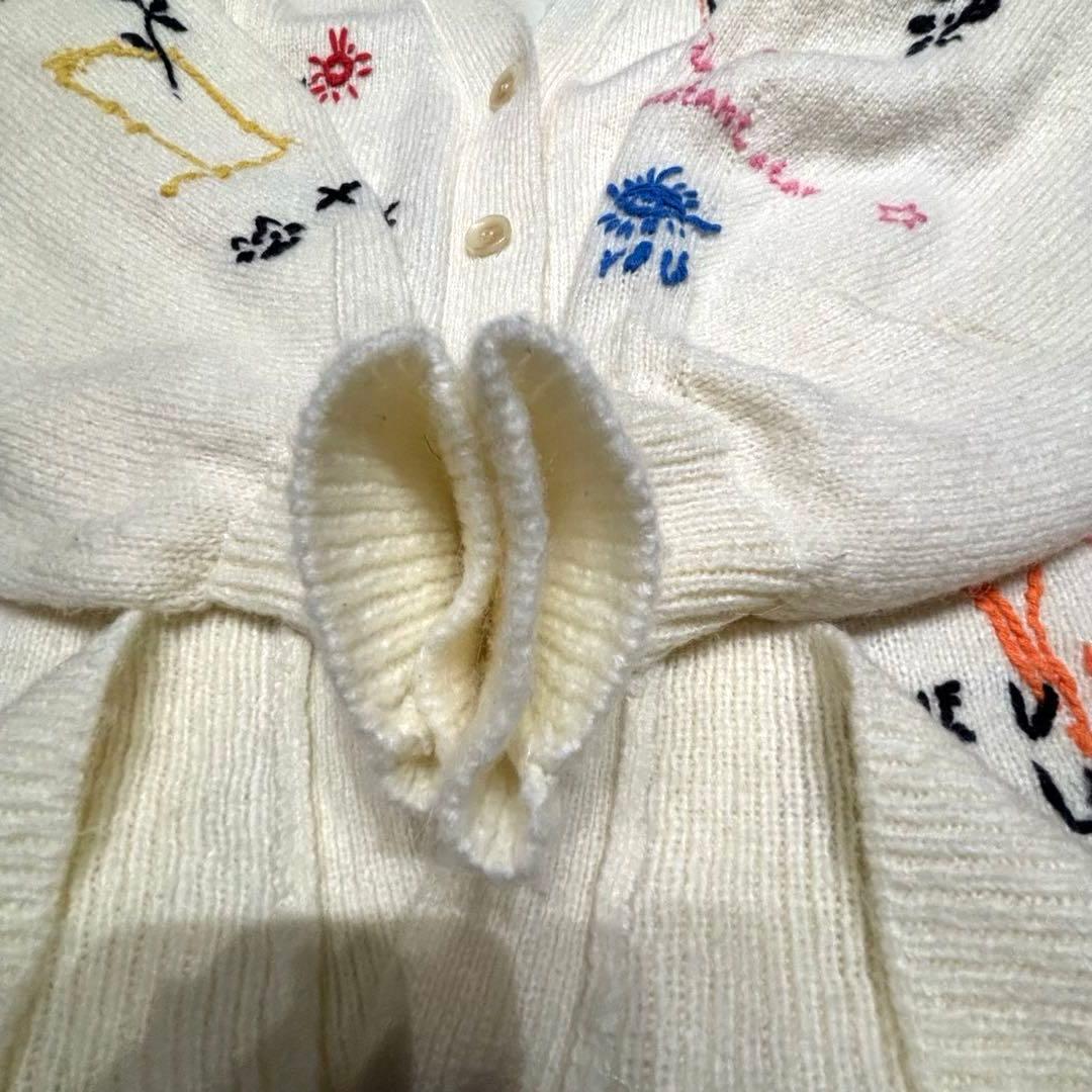 FURFUR メッセージ刺繍　カーディガン刺繍　カーディガン