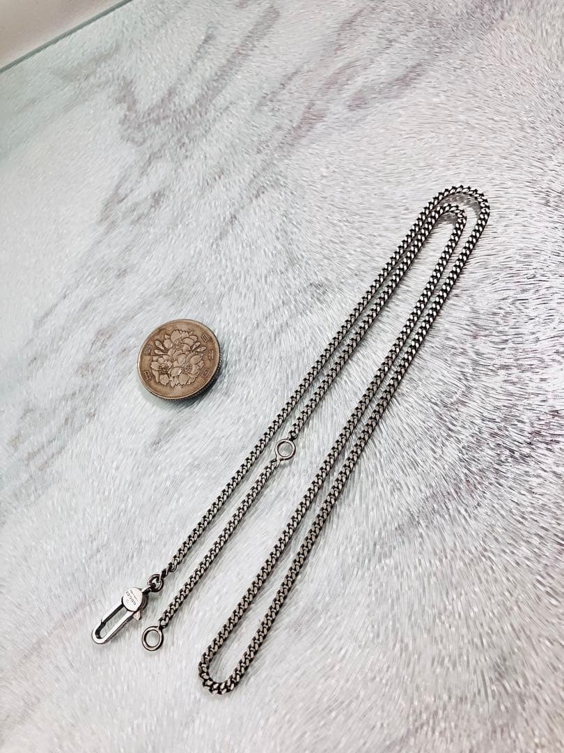 【超美品】GUCCI クローム喜平チェーン ネックレス 男女兼用　SV925