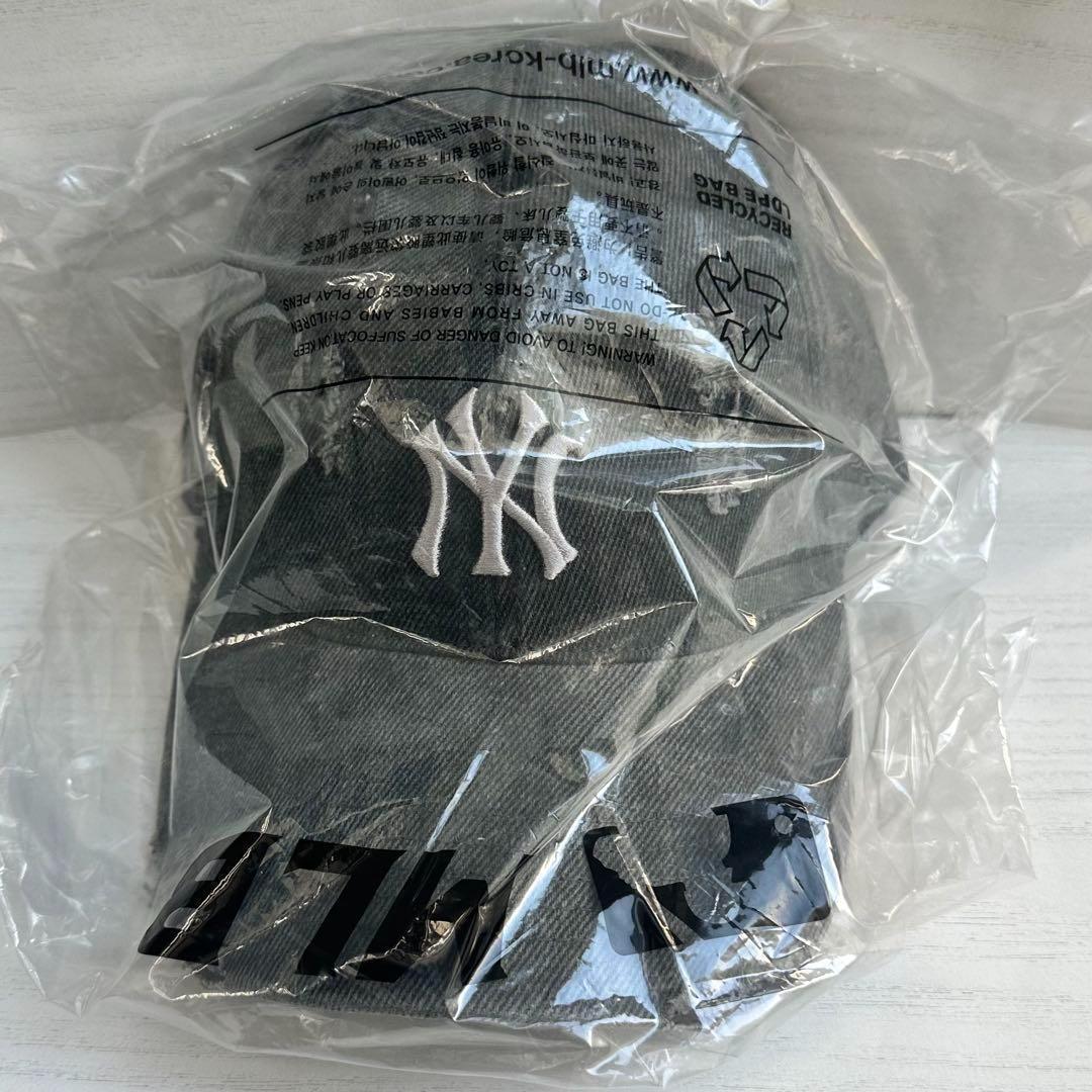 SALE!!【MLB korea】韓国限定＊ダメージキャップ＊ダークグレー＊新品