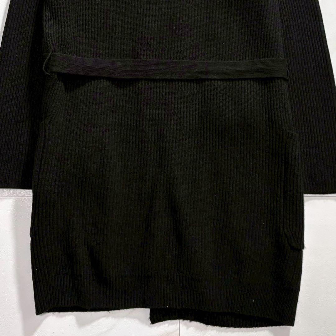 専用【美品】マックスマーラ カシミヤ フード ロングカーディガン ベルト 黒 M
