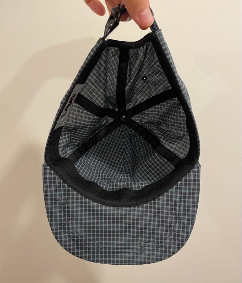 帽子 LAUG PLAID ORGANIC COTTON CAP (BLUE)