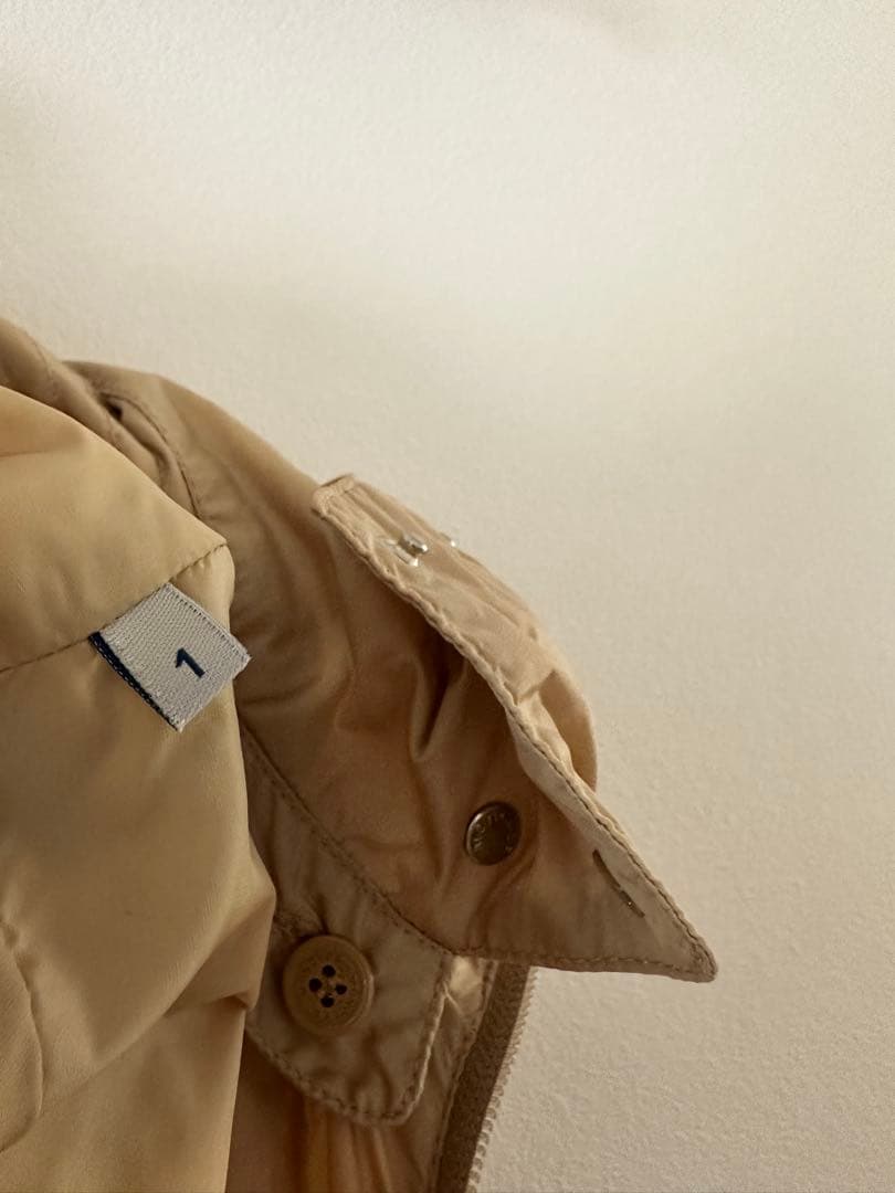 Moncler モンクレール　コート ベージュ取り外しフード付きサイズ1