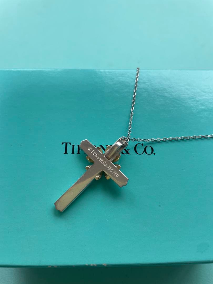 TIFFANY シグネチャー クロス ネックレス コンビ チェーン社外品