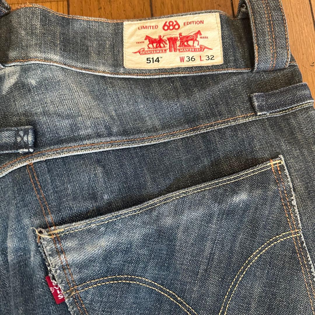 686×LEVIS スノーボードパンツ　514 デニム サイズL