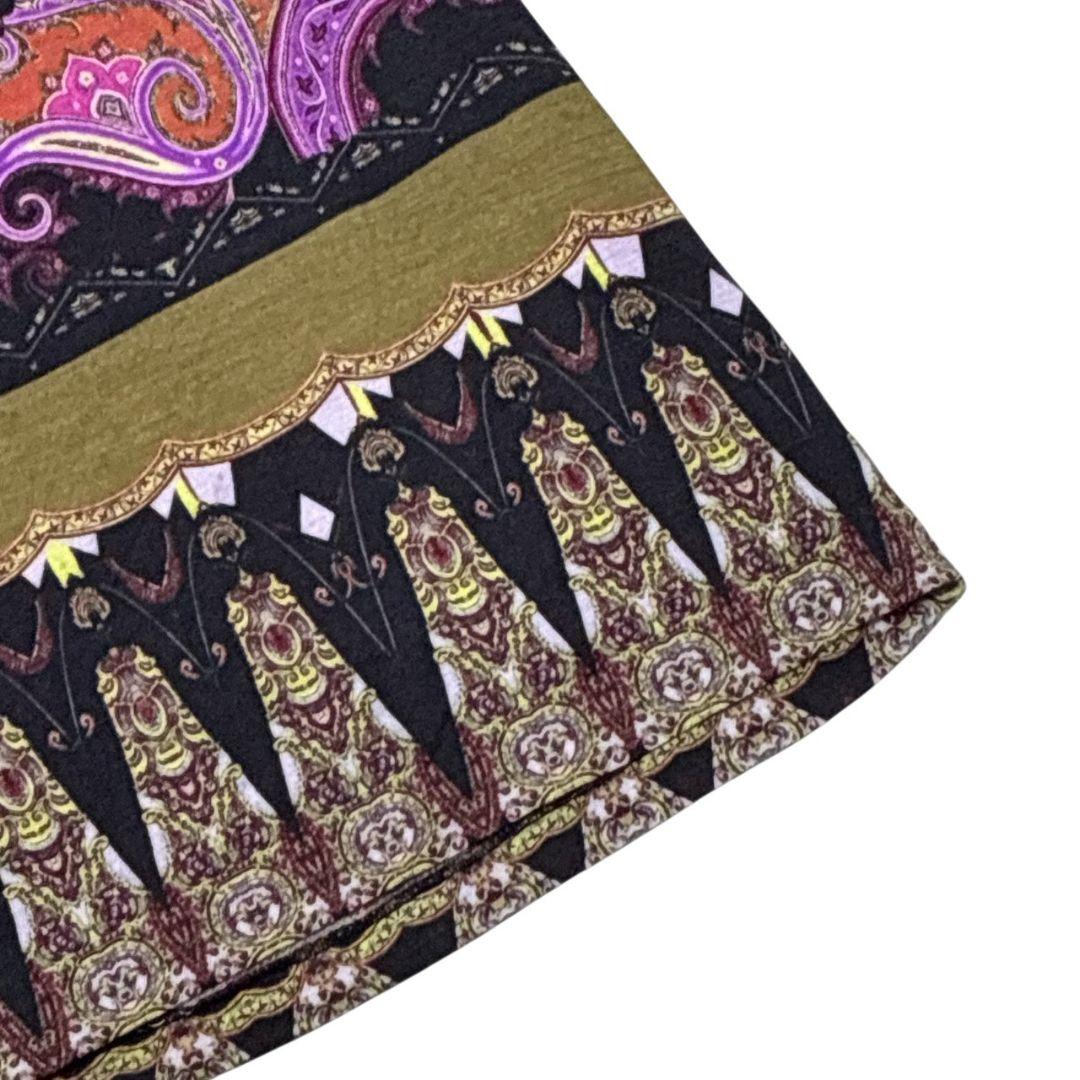 【美品】ETRO エトロ ワンピース ベルト付 ペイズリー柄 イタリア製 42