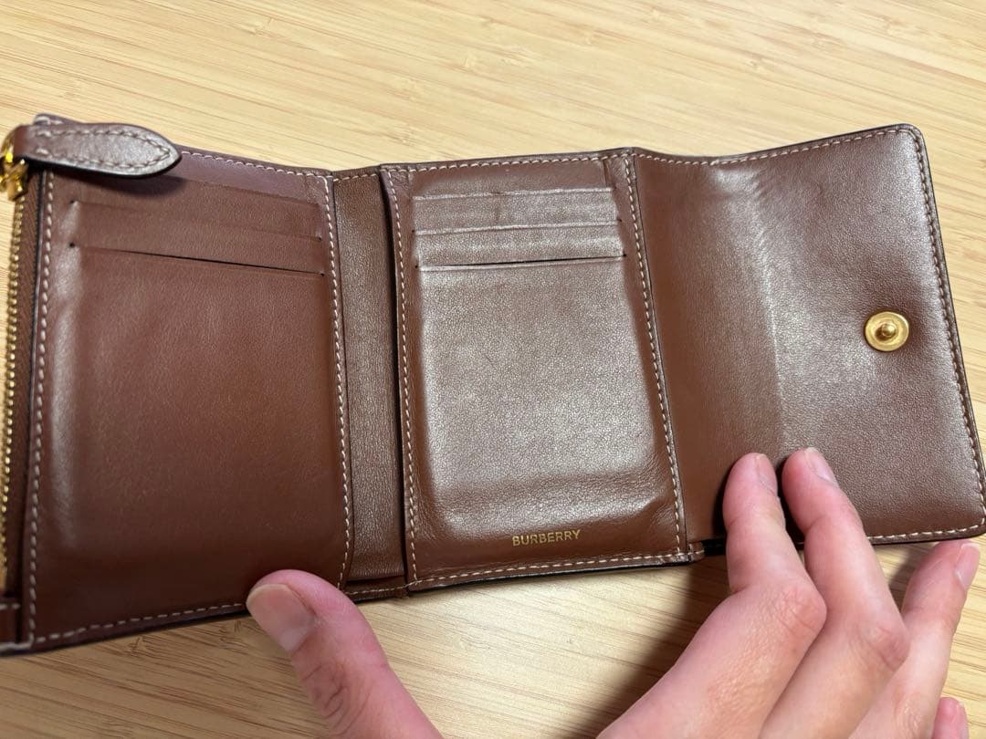 Burberry 二つ折り財布 ブラウン チェック柄