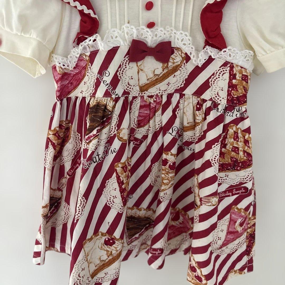 シャーリーテンプル❤︎アメリカンパイ❤︎赤❤︎ワンピース❤︎90センチ