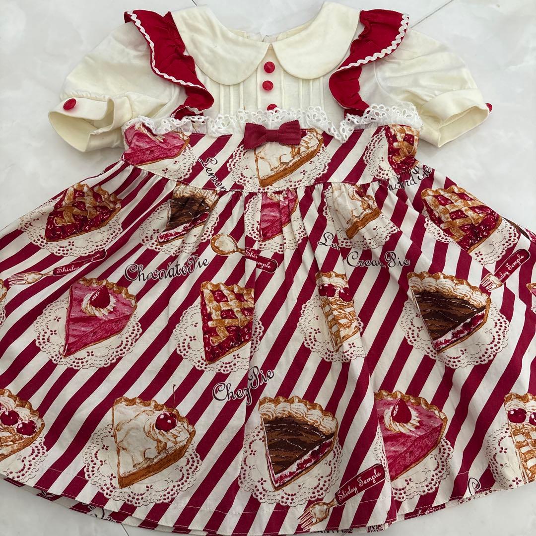 シャーリーテンプル❤︎アメリカンパイ❤︎赤❤︎ワンピース❤︎90センチ