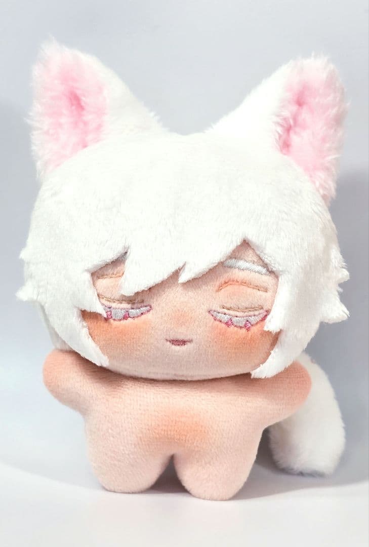 自作 無属性 ぬいぐるみ 白猫くん 人耳なしver 10cm