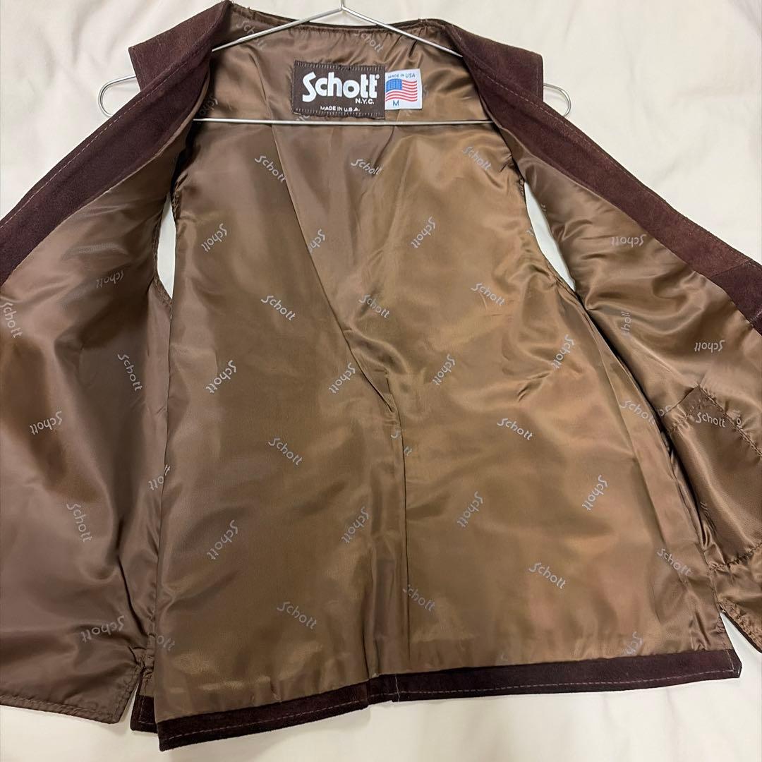 Schott スエード ベスト Mサイズ ブラウン