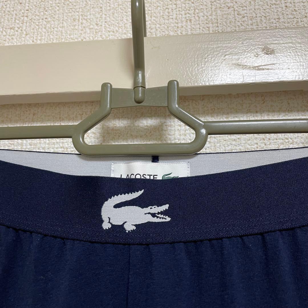 ラコステ　LACOSTE ジョガーパンツ　ビッグロゴ　ネイビー　イージーパンツ