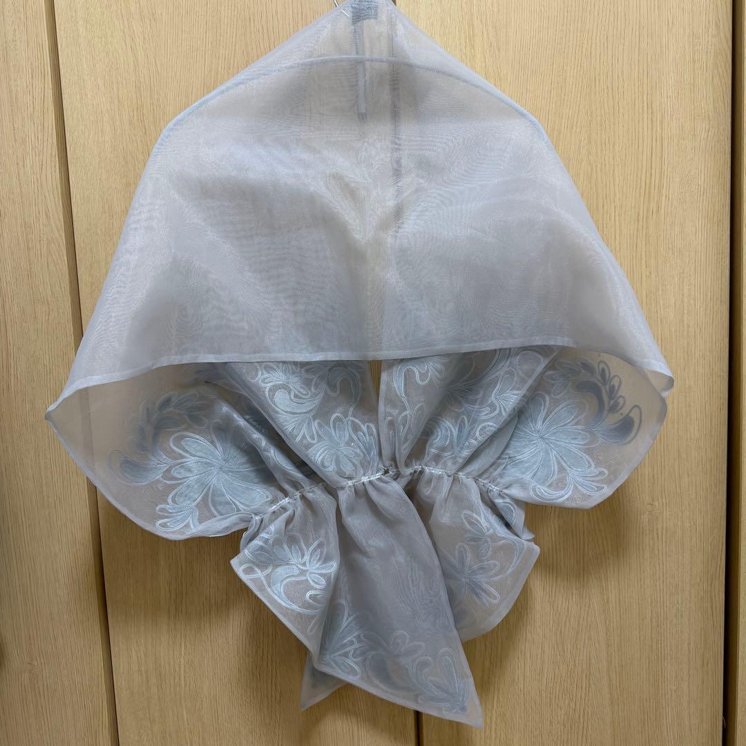 GRACE CONTINENTAL サテンコード刺繍ストール ショール