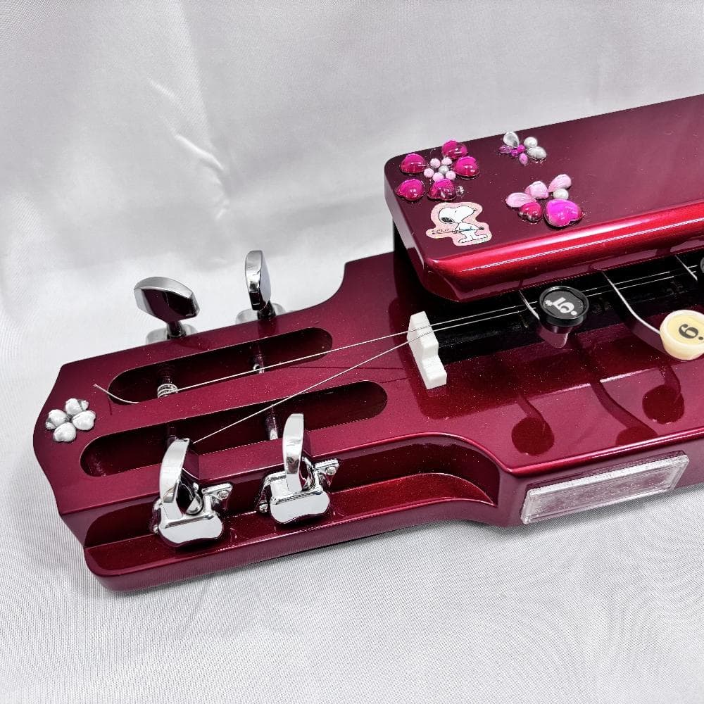 動作OK 琴伝流 アルト エレキ 大正琴 梅花 赤パール