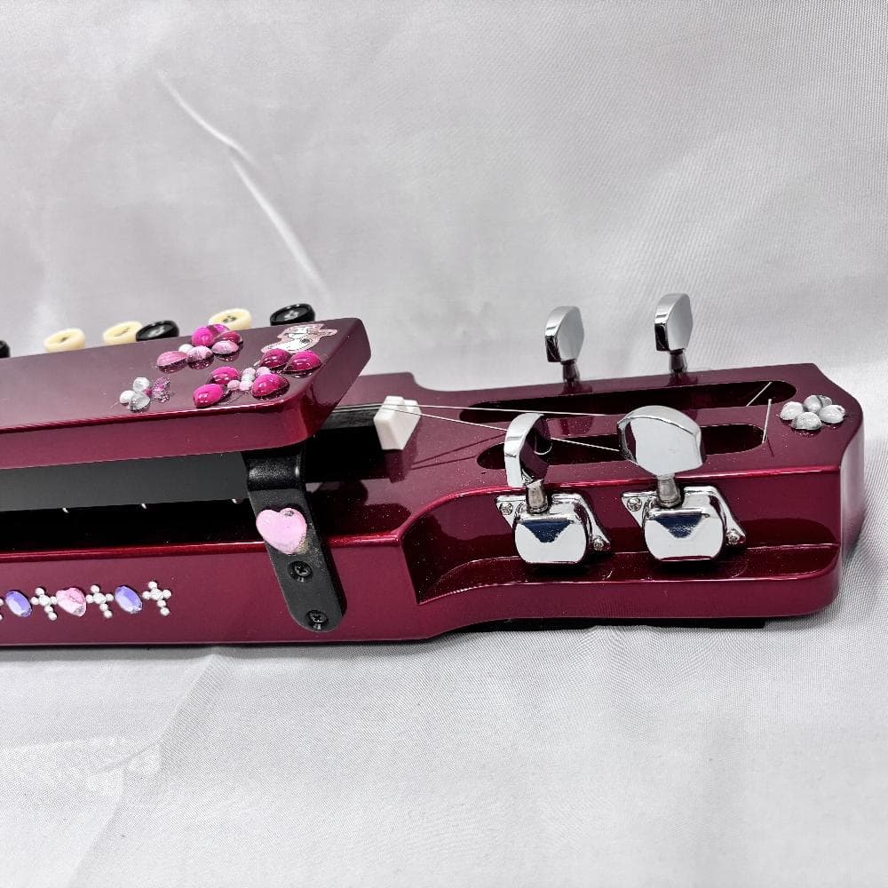 動作OK 琴伝流 アルト エレキ 大正琴 梅花 赤パール