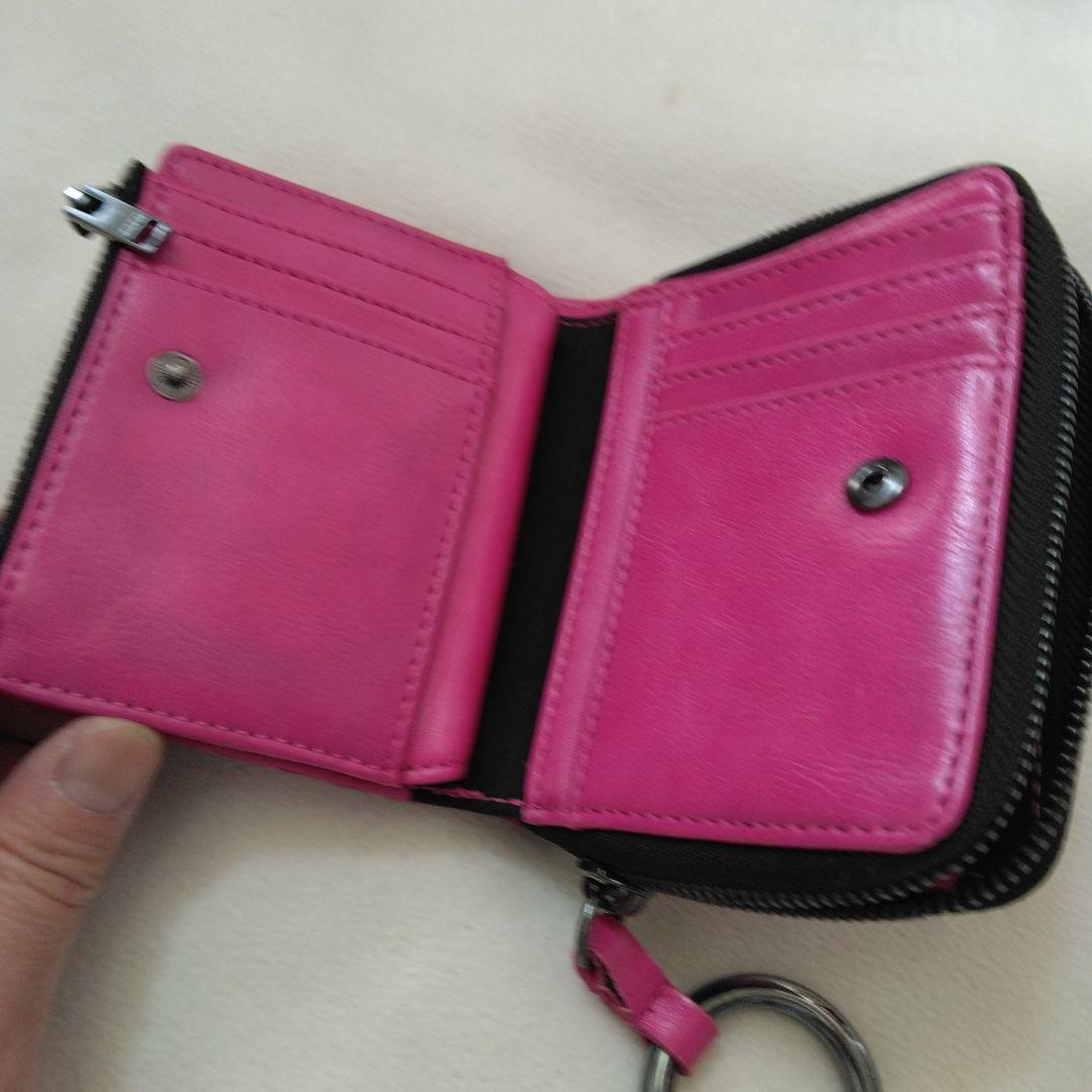 ゆ*う様 DIESEL 編み込みデザイン 二つ折り財布 ピンク