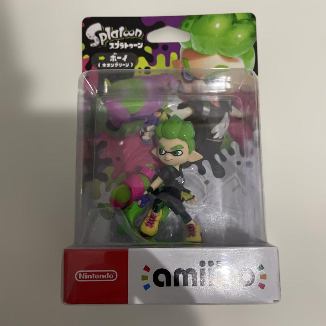 新品 スプラトゥーン amiibo ボーイ ガール イカ ネオン アミーボ