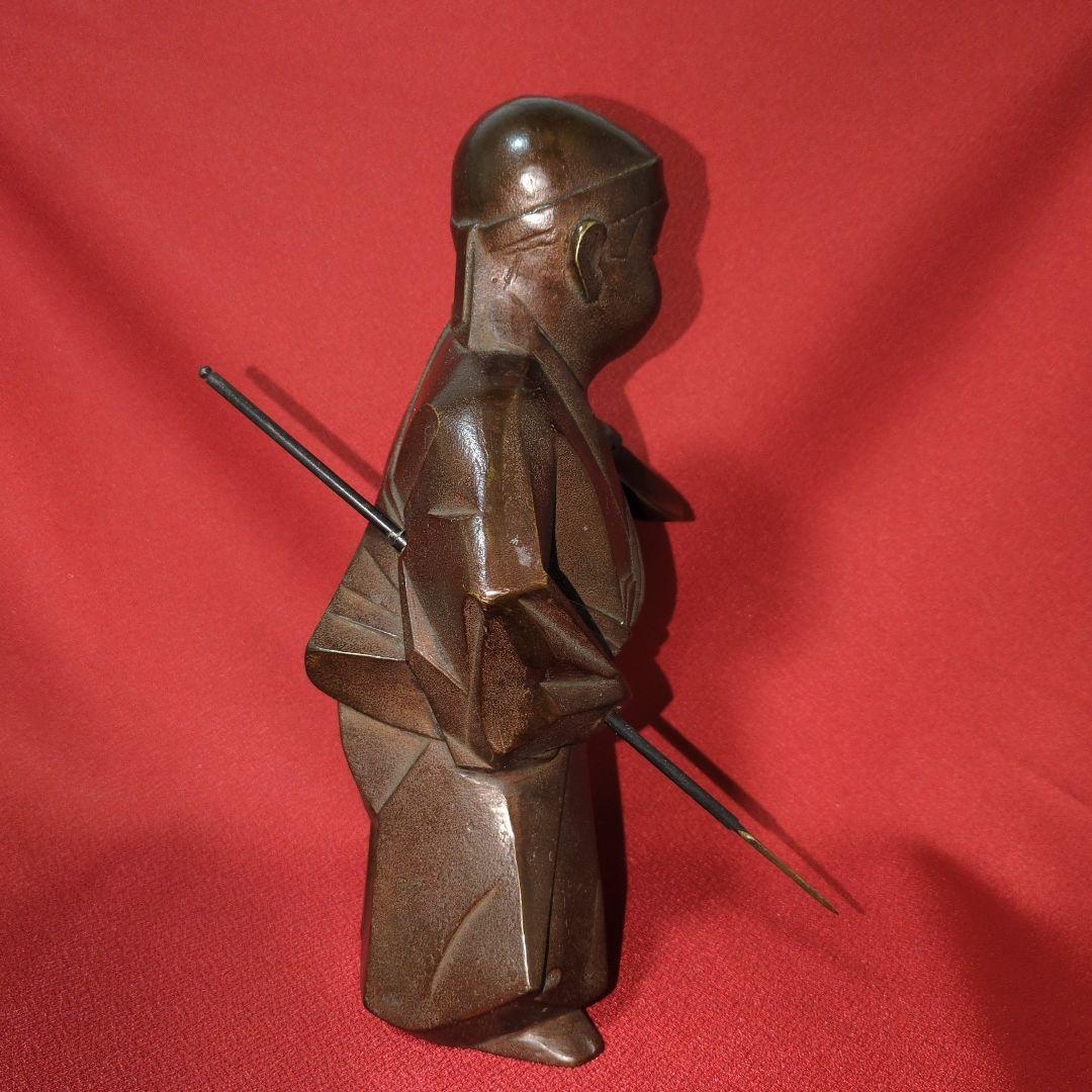彫刻家日展会友　三枝惣太郎作「黒田武士」銅器製
