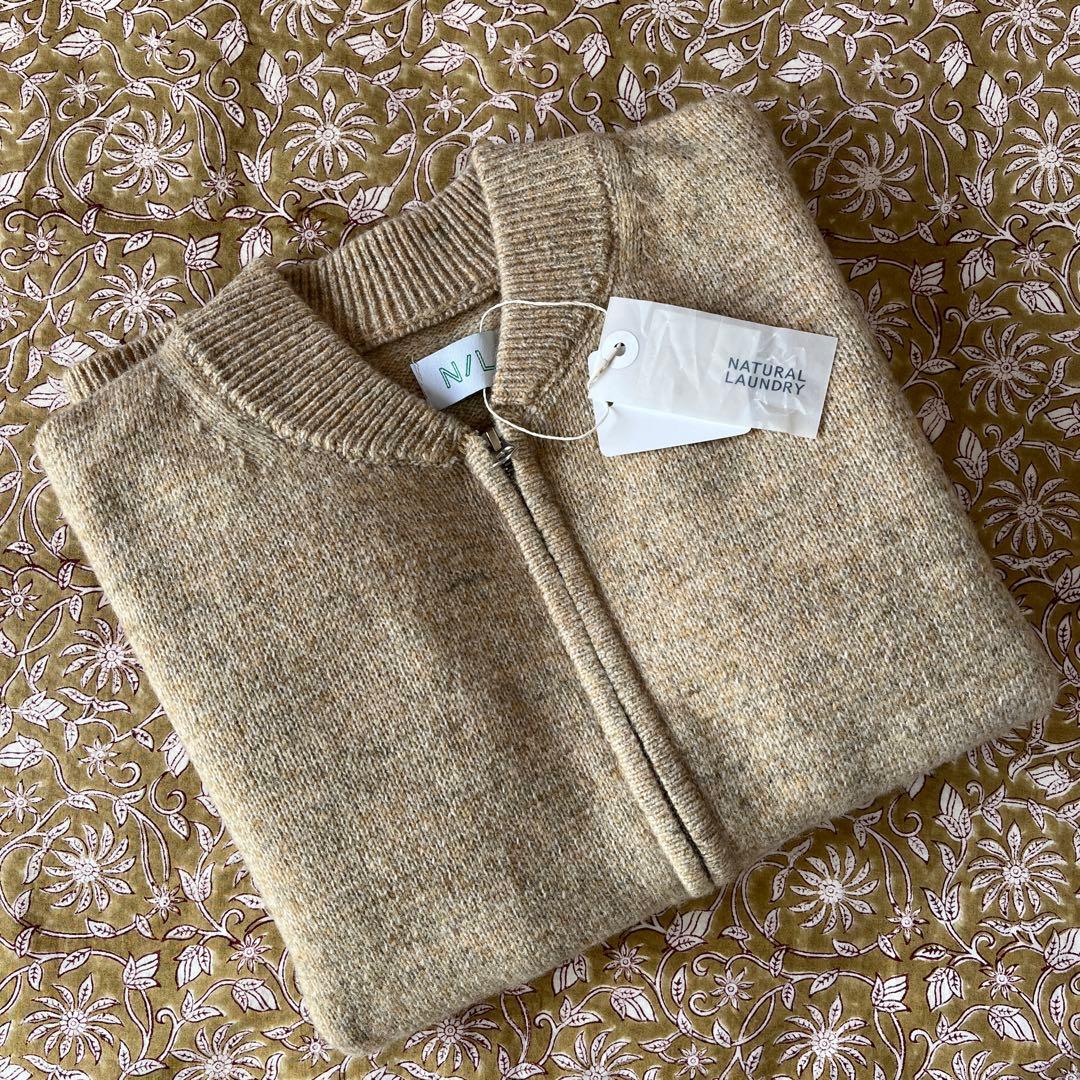 NATURAL LAUNDRYメランジラム　カーディガン　ZIPブルゾン