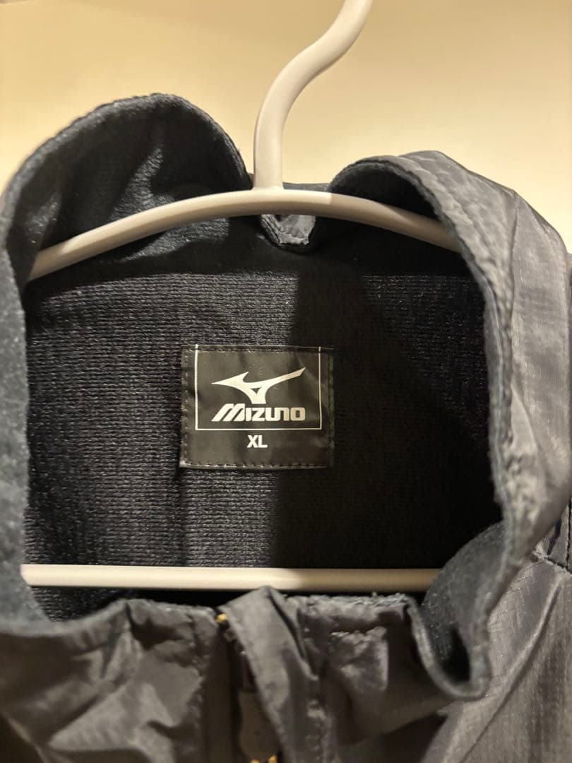Mizuno メンズ ウィンドブレーカー上下セット XL 黒/赤