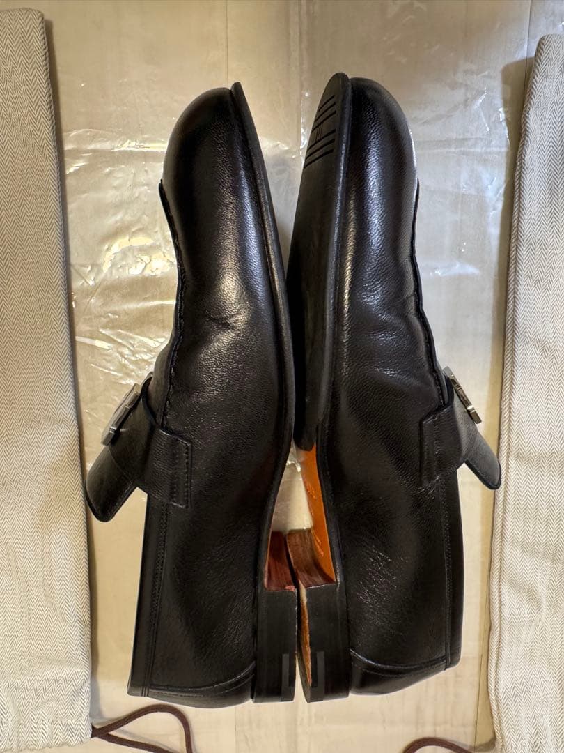 HERMES エルメス モカシン パリ 黒 ブラック ローファー サイズ42