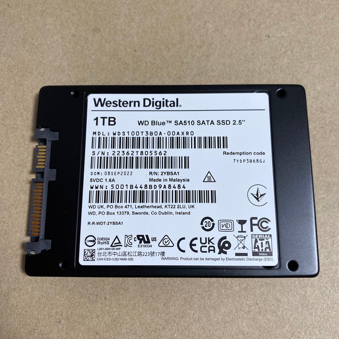 ジャンク品　WD Blue SA510 1TB SATA SSD