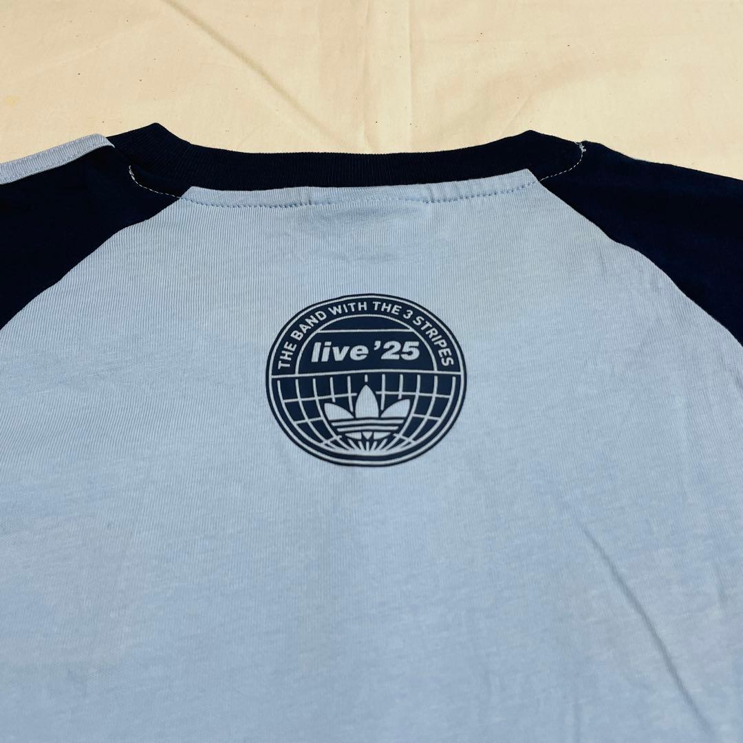 美品 国内正規S adidas × oasis Tシャツサックス×ネイビータグ付