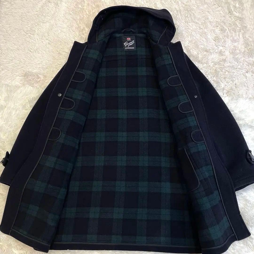Gloverall MONTY XLサイズ ダッフルコート ネイビー チェック