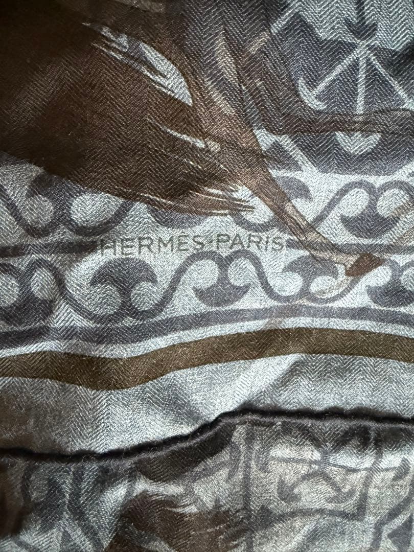 HERMES カシミアシルクストール