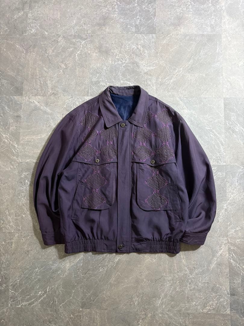 ジャケット・アウター 90s Vintage silk zip up jacket archive
