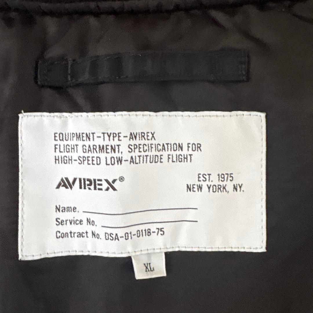 《WEB&限定》美品　リモデル　AVIREX MA-1 XL ブラック