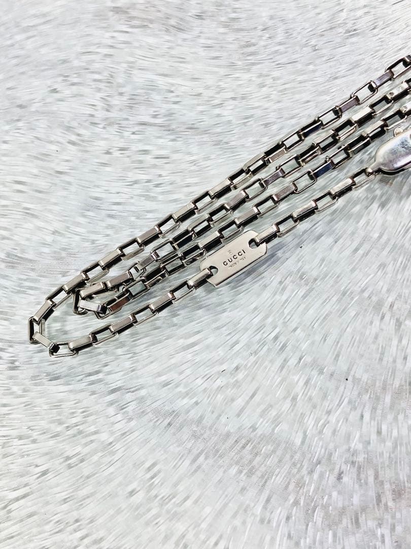 【超美品】GUCCI ベネチア チェーン ネックレス 男女兼用　SV925