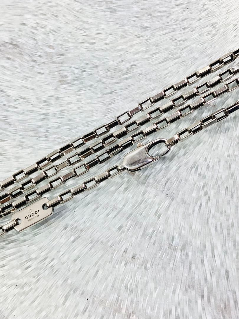 【超美品】GUCCI ベネチア チェーン ネックレス 男女兼用　SV925